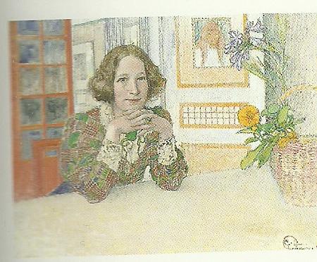 Carl Larsson annastina alkman oil painting picture